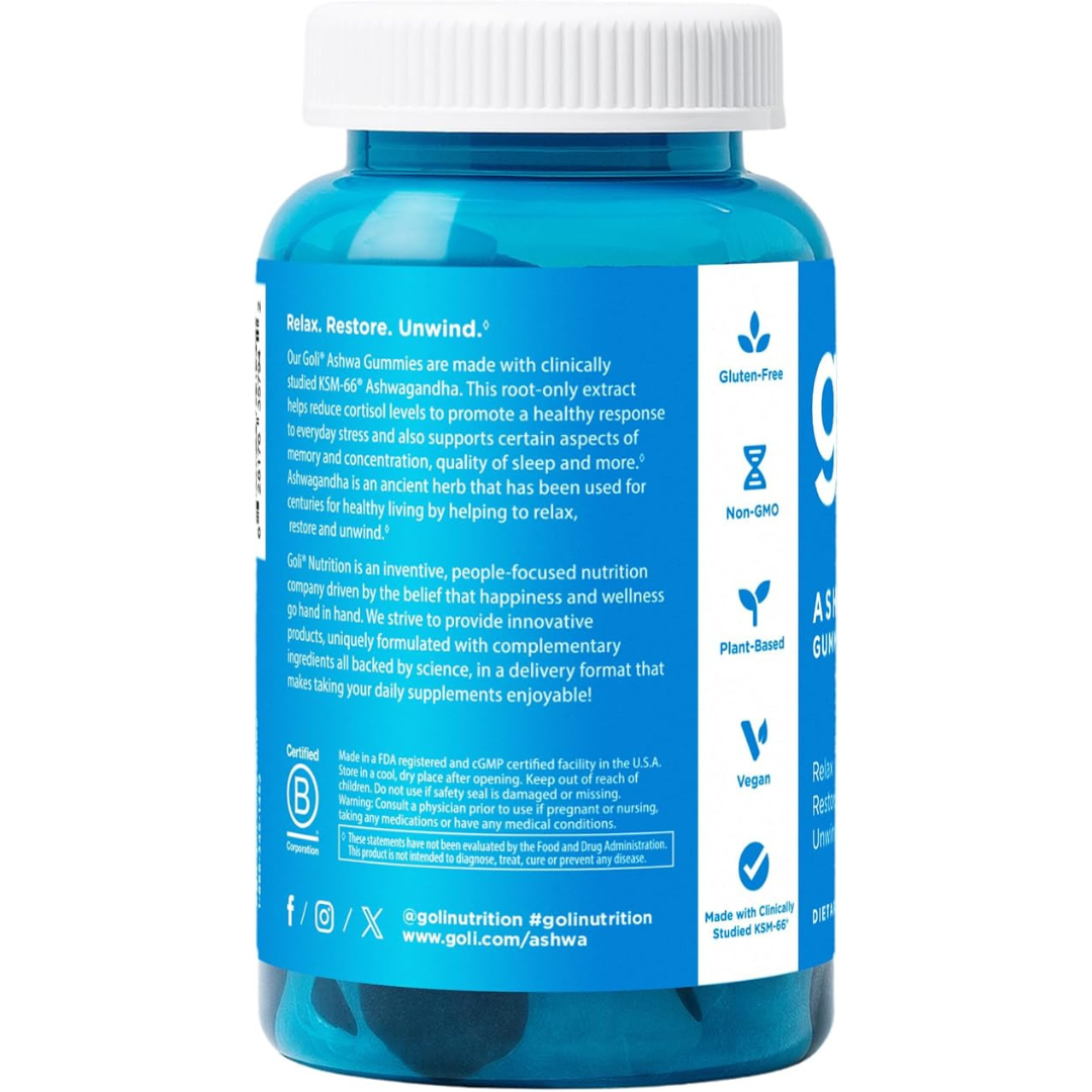 Gomitas de Ashwagandha y vitamina D- 60 unidades