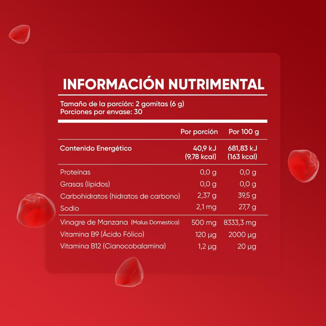 Gomitas de Vinagre de Sidra de Manzana - 60 cápsulas